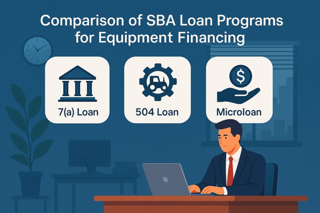 Comparison of SBA Loan Programs for Equipment Financing