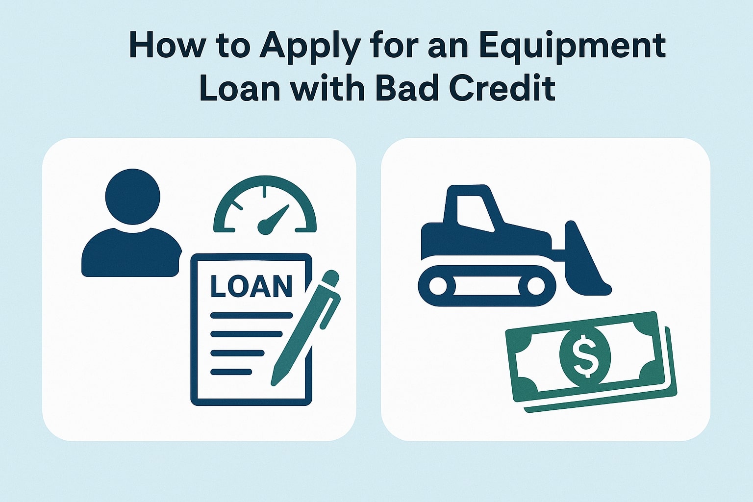 How to Apply for an Equipment Loan with Bad Credit
