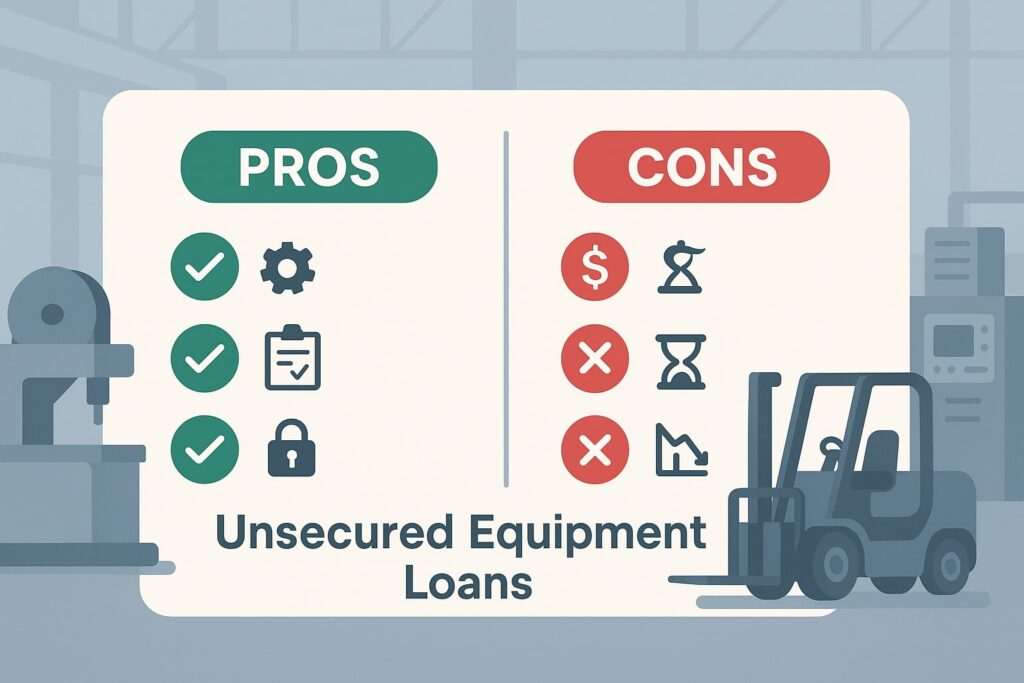 Pros and Cons of Unsecured Equipment Loans