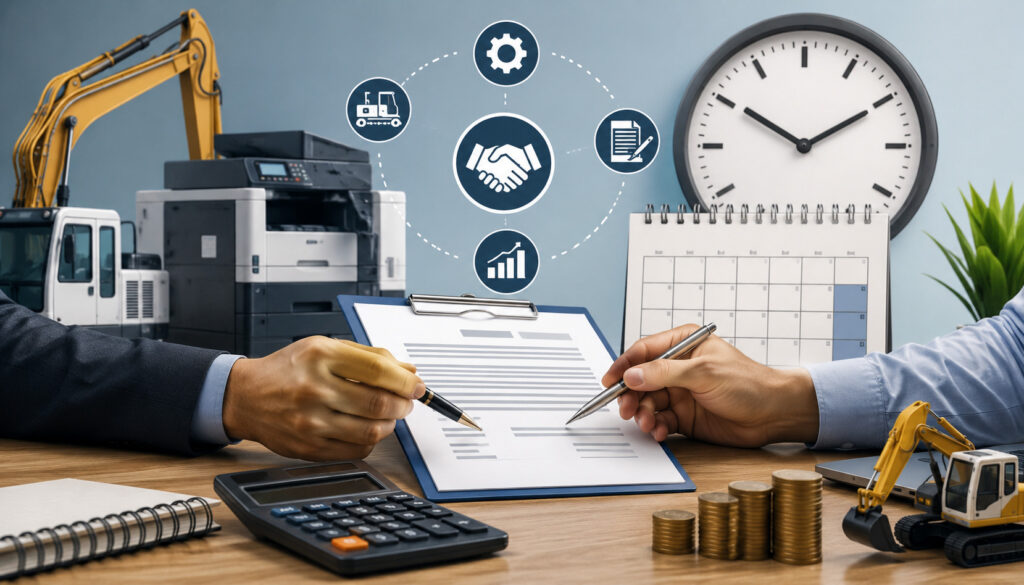 Equipment lease timeline before the end date