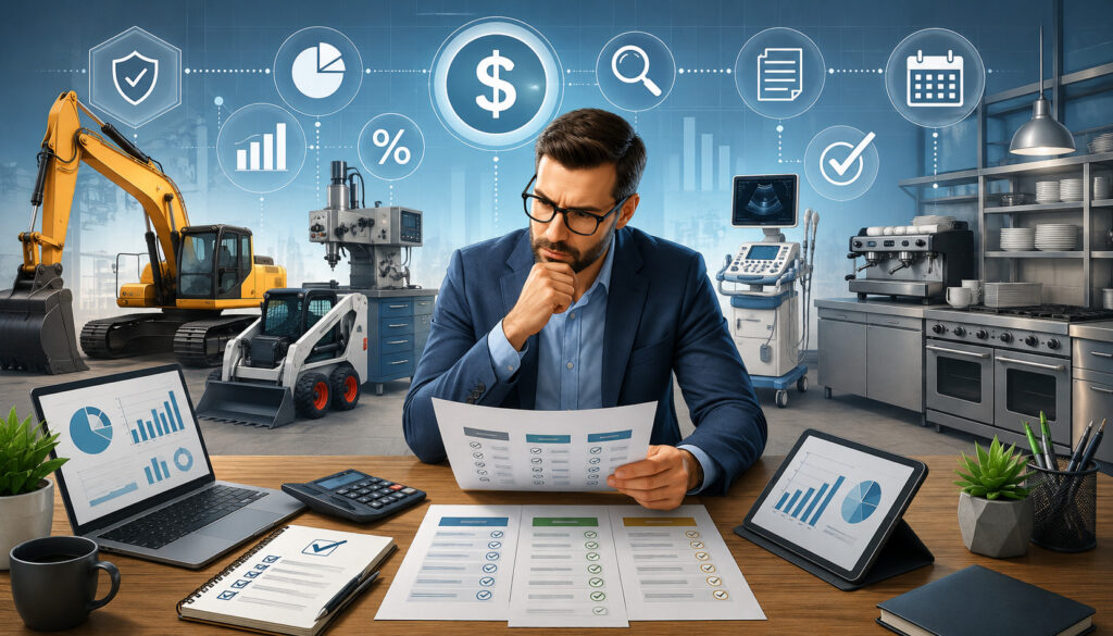 Carefully comparing equipment financing options