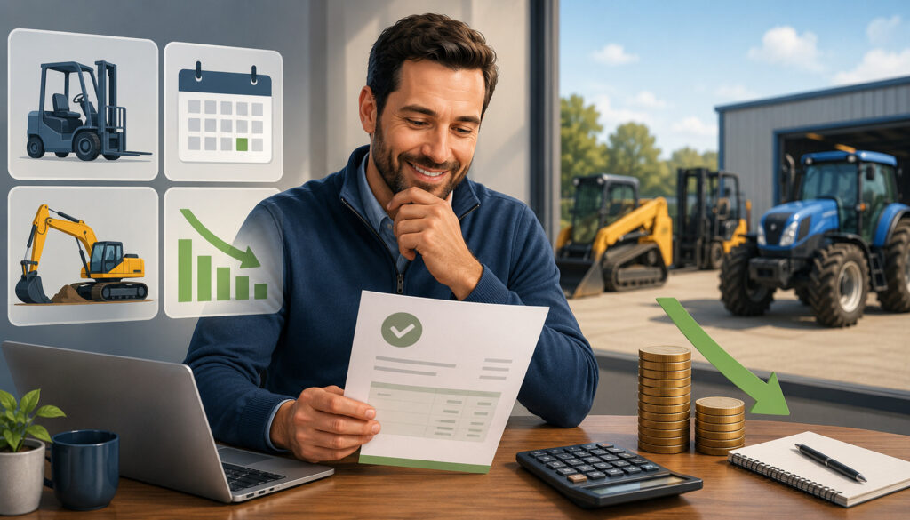 Lower monthly equipment loan payments